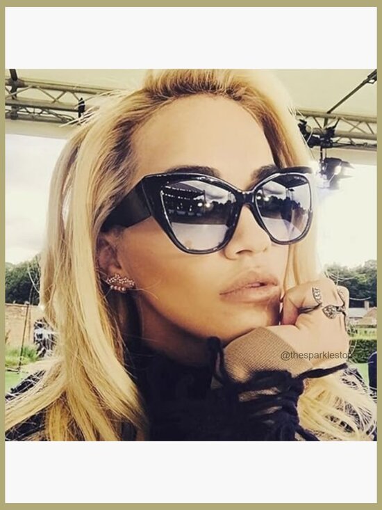 Oversized Cat Eye Sunglasses UV400 Acetate Frame main image 6